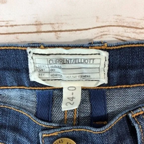 -Current Elliott The Fling Loved Patchwork Jeans NWT 24