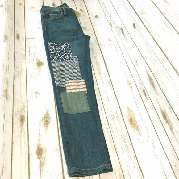 -Current Elliott The Fling Loved Patchwork Jeans NWT 24
