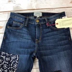 -Current Elliott The Fling Loved Patchwork Jeans NWT 24