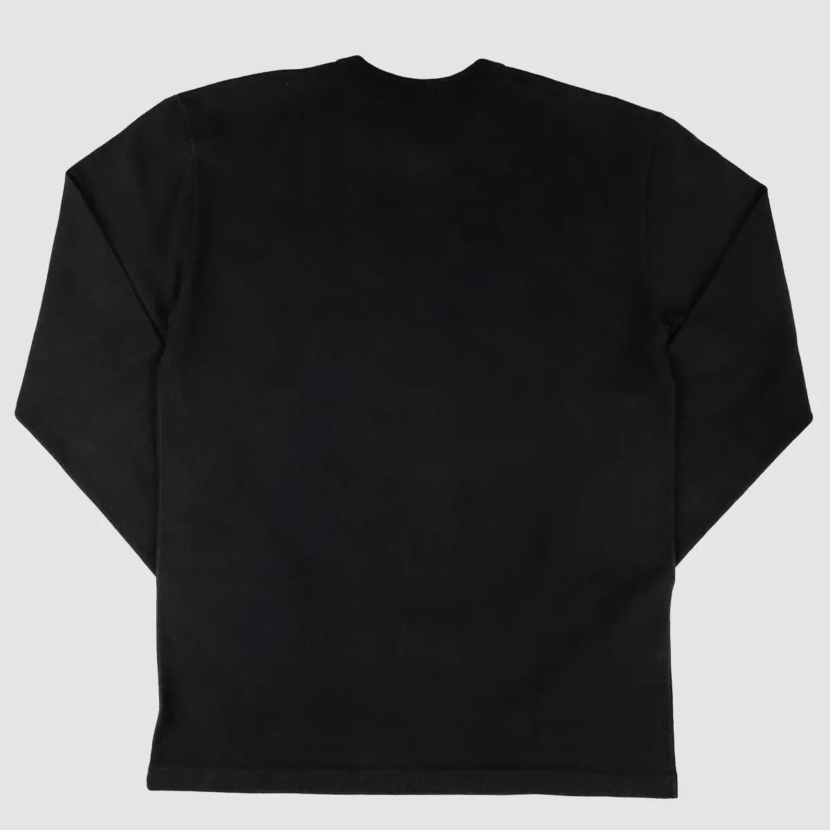 11oz Cotton Knit Crew Neck Sweater - Black