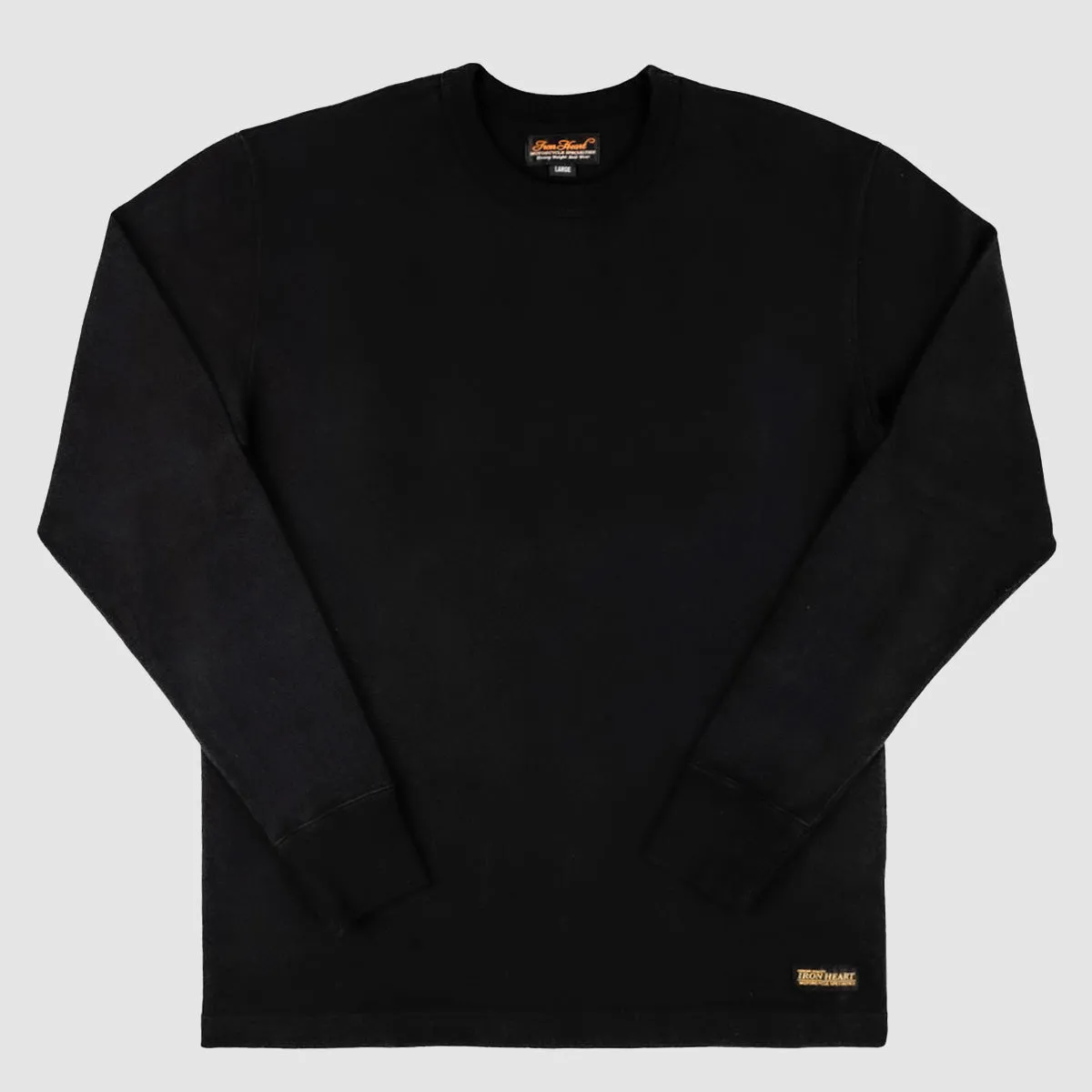 11oz Cotton Knit Crew Neck Sweater - Black