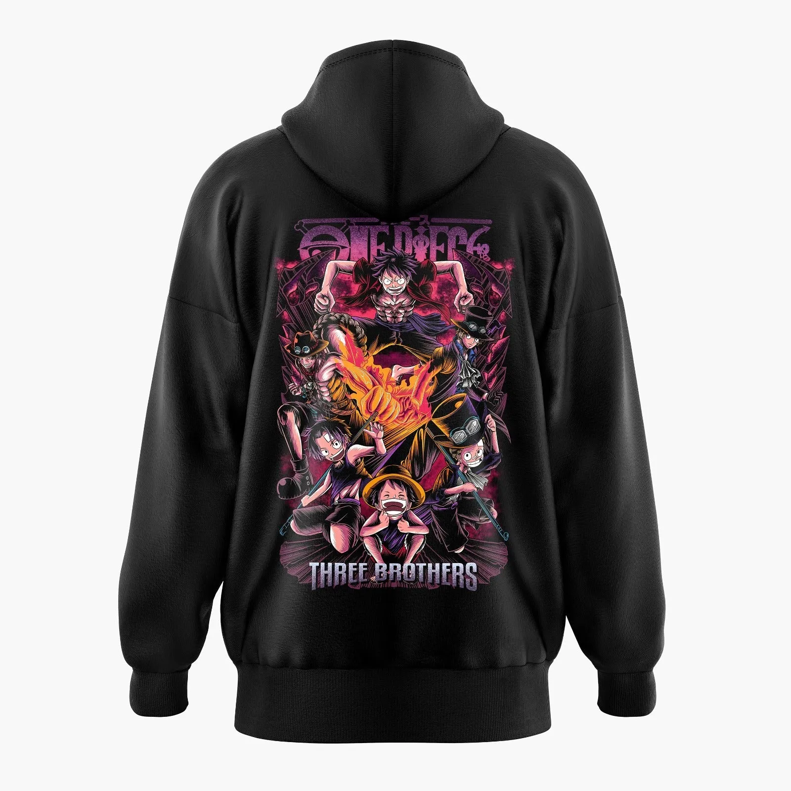 3 brothers Ace Luffy Sabo One Piece Oversized Hoodie