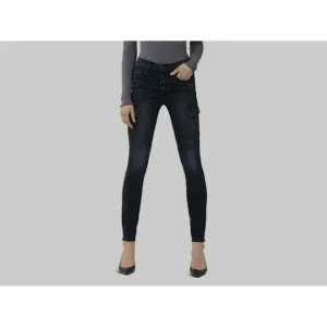 3X1 N.Y.C Womens Vida Black High Rise Skinny Cargo Jeans Size 28