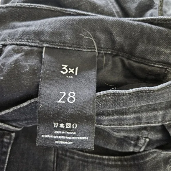 3X1 N.Y.C Womens Vida Black High Rise Skinny Cargo Jeans Size 28