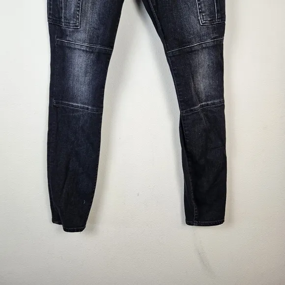 3X1 N.Y.C Womens Vida Black High Rise Skinny Cargo Jeans Size 28