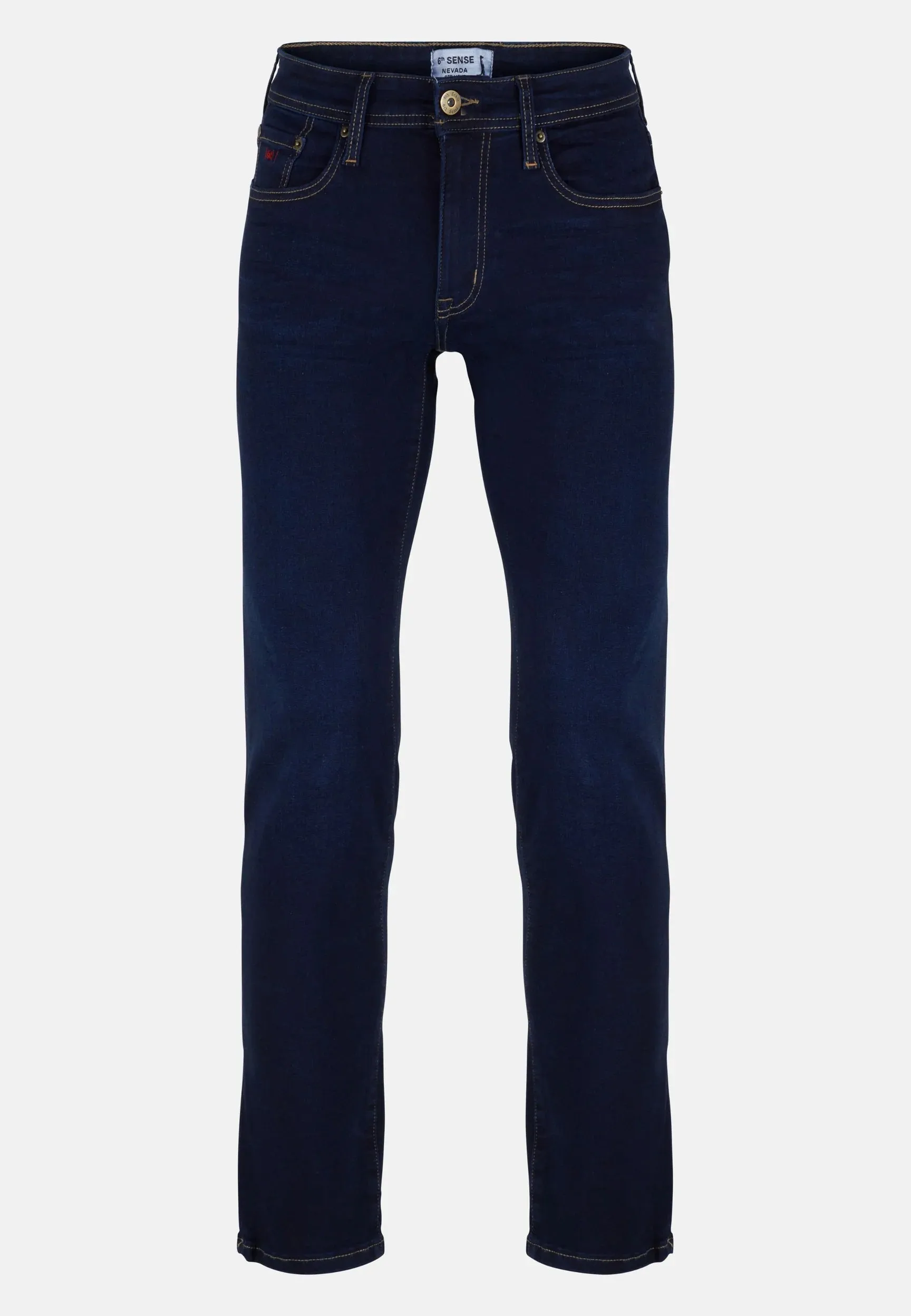 6th Sense Nevada Stretch Straight Cut Jeans - Stone Wash