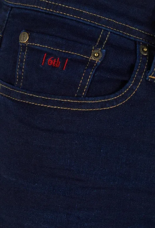 6th Sense Nevada Stretch Straight Cut Jeans - Stone Wash