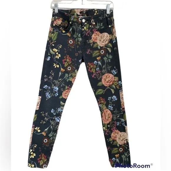 7 for All Mankind Botanical Floral Skinny Jeans 28 ($199)
