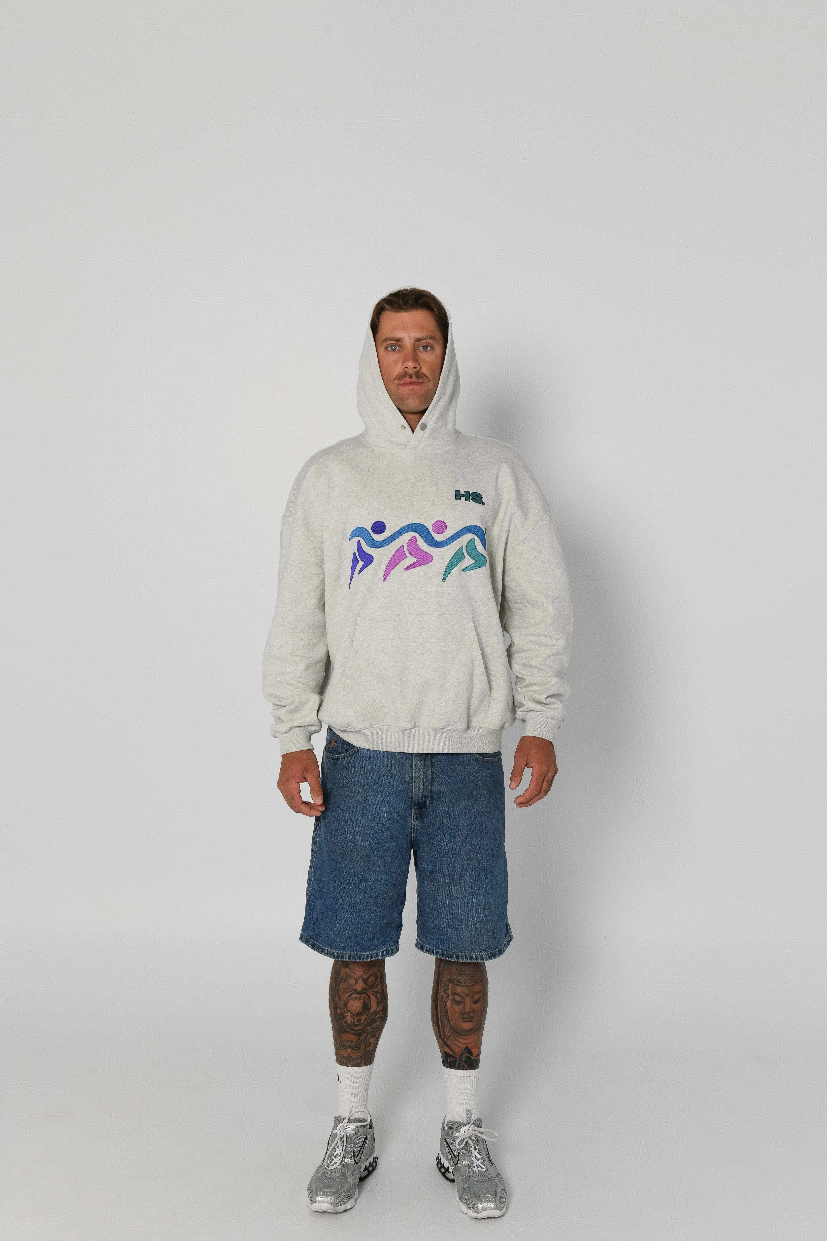 96' GAMES HOODIE - Marl Grey