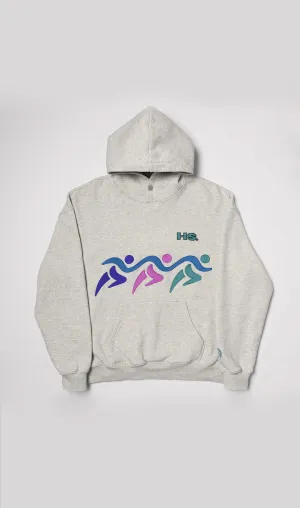 96' GAMES HOODIE - Marl Grey