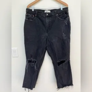 Abercrombie &amp; Fitch Curve Love 90’s Straight Ultra High Rise Jeans Size 16