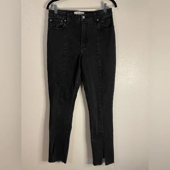 Abercrombie &amp; Fitch The Skinny High Rise Curve Love Split Hem Jeans 29/8 Regular