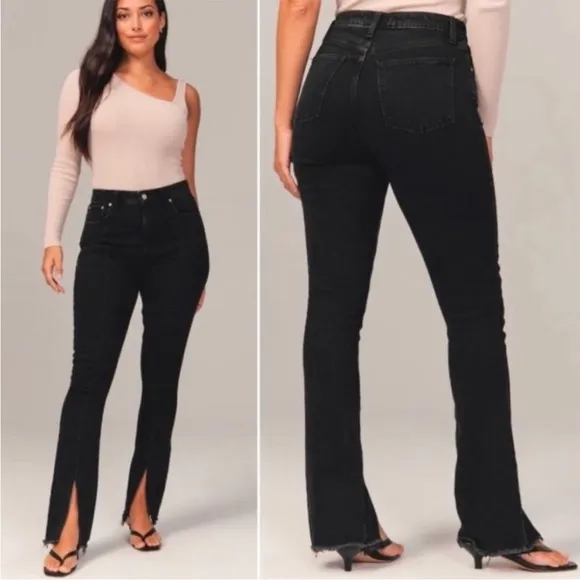 Abercrombie &amp; Fitch The Skinny High Rise Curve Love Split Hem Jeans 29/8 Regular
