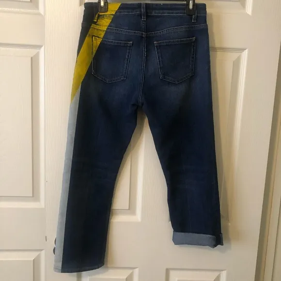 Acne Studio Flag strip straight leg jeans 34