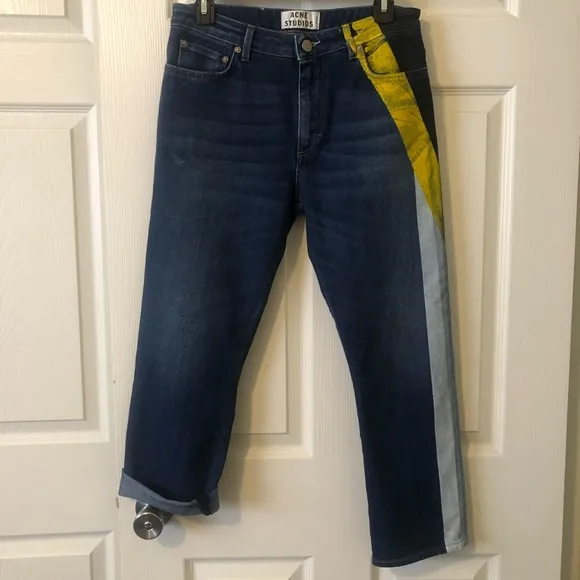 Acne Studio Flag strip straight leg jeans 34