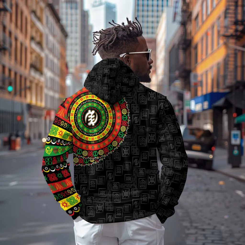Adinkra Symbols Zip Hoodie African Culture DT02