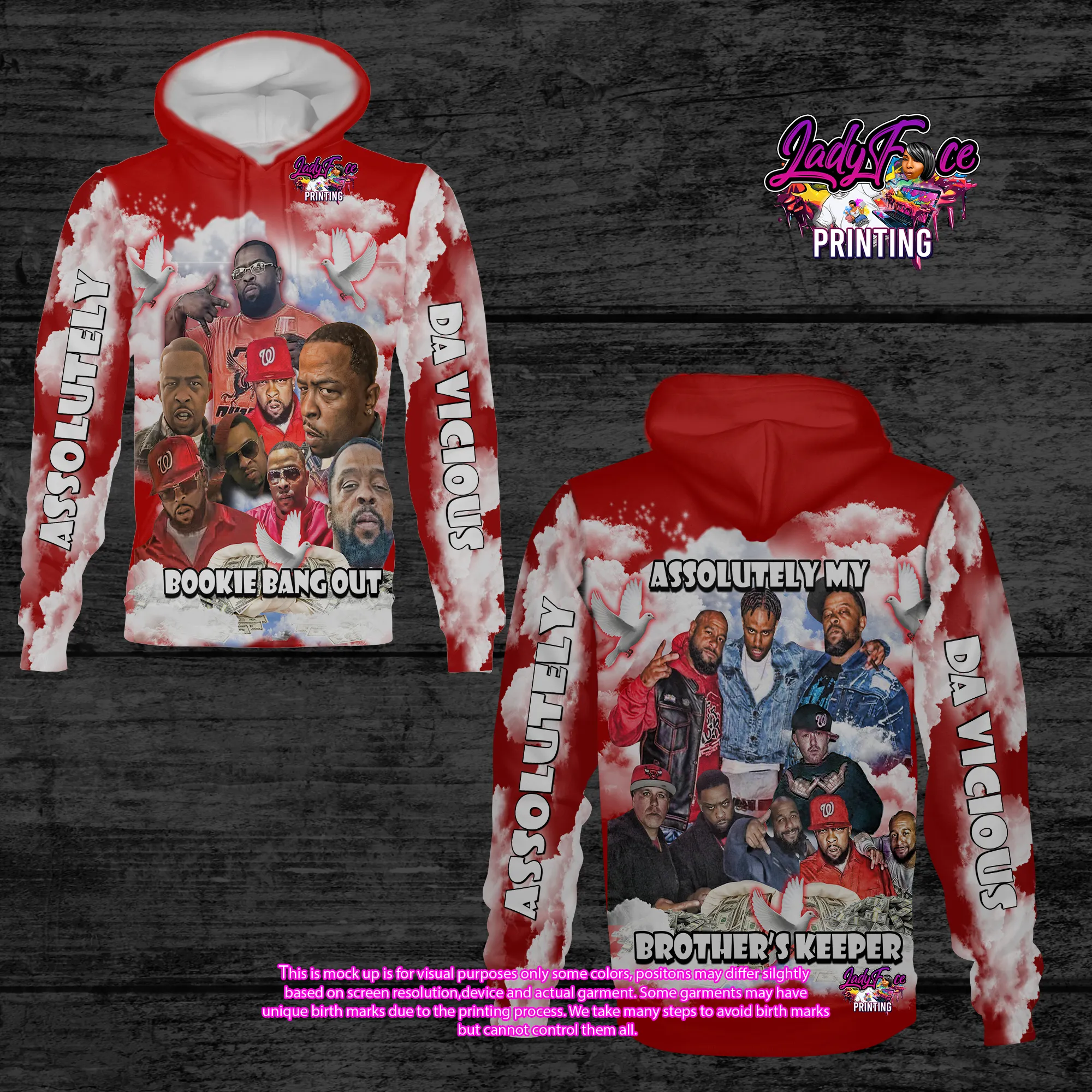 Adult 3D Print Hoodie