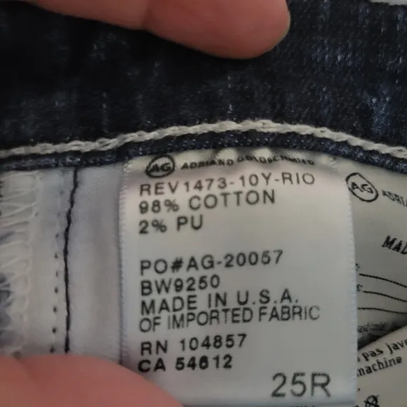 Ag Adrianna Goldschmied Aubrey skinny straight jeans size 25R
