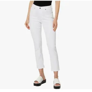 AG Adriano Goldschmied Mari High Waist Straight Crop White Denim Jean 25