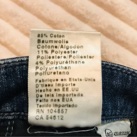 Ag Adriano Goldschmied THE PRIMA Cigarette Mid Rise Skinny Jeans Women’s Size 27