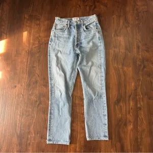 Agolde Riley High Rise Straight Leg Jeans