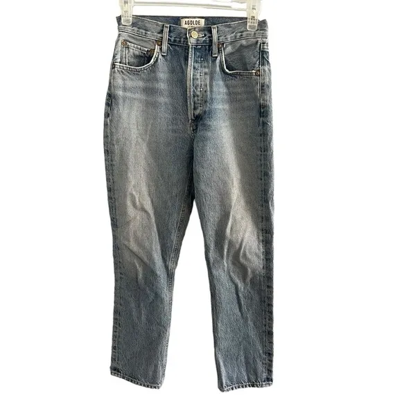 Agolde Riley High Rise Straight Leg Jeans