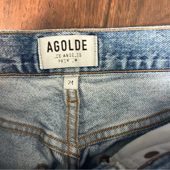 Agolde Riley High Rise Straight Leg Jeans