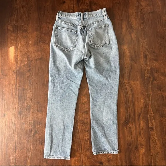 Agolde Riley High Rise Straight Leg Jeans