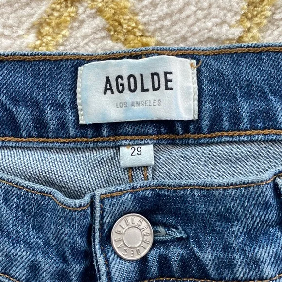 Agolde Toni Medium Wash Straight Leg Jeans