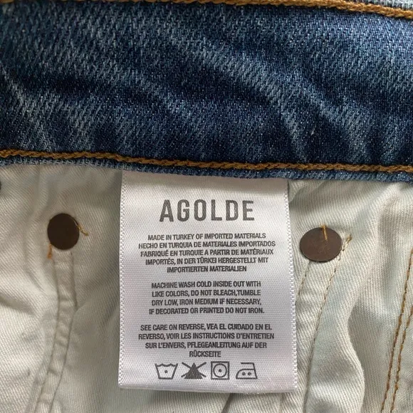 Agolde Toni Medium Wash Straight Leg Jeans