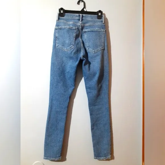 Agolde Women's Skinny Distressed Jeans Button Fly Denim Size 23