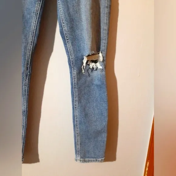 Agolde Women's Skinny Distressed Jeans Button Fly Denim Size 23