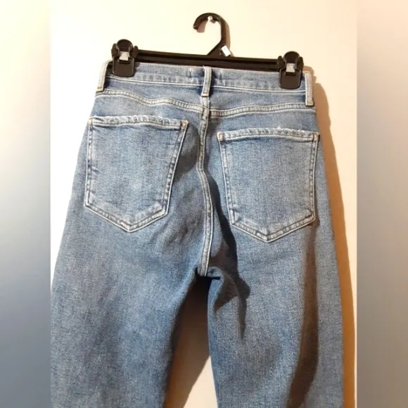 Agolde Women's Skinny Distressed Jeans Button Fly Denim Size 23