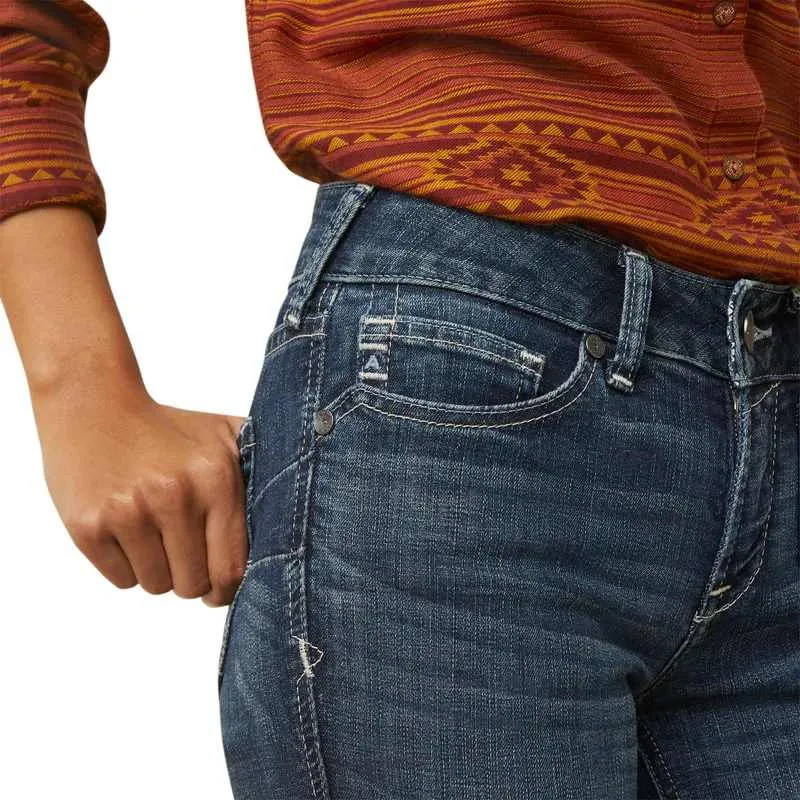 ARIAT MADYSON REAL PERFECT RISE STRAIGHT LEG WOMENS JEANS - ARKANSAS