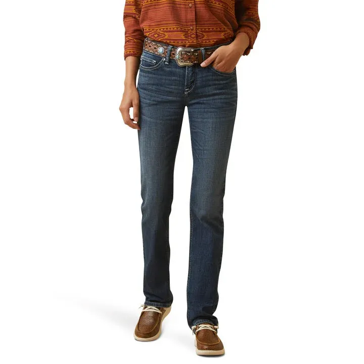 ARIAT MADYSON REAL PERFECT RISE STRAIGHT LEG WOMENS JEANS - ARKANSAS