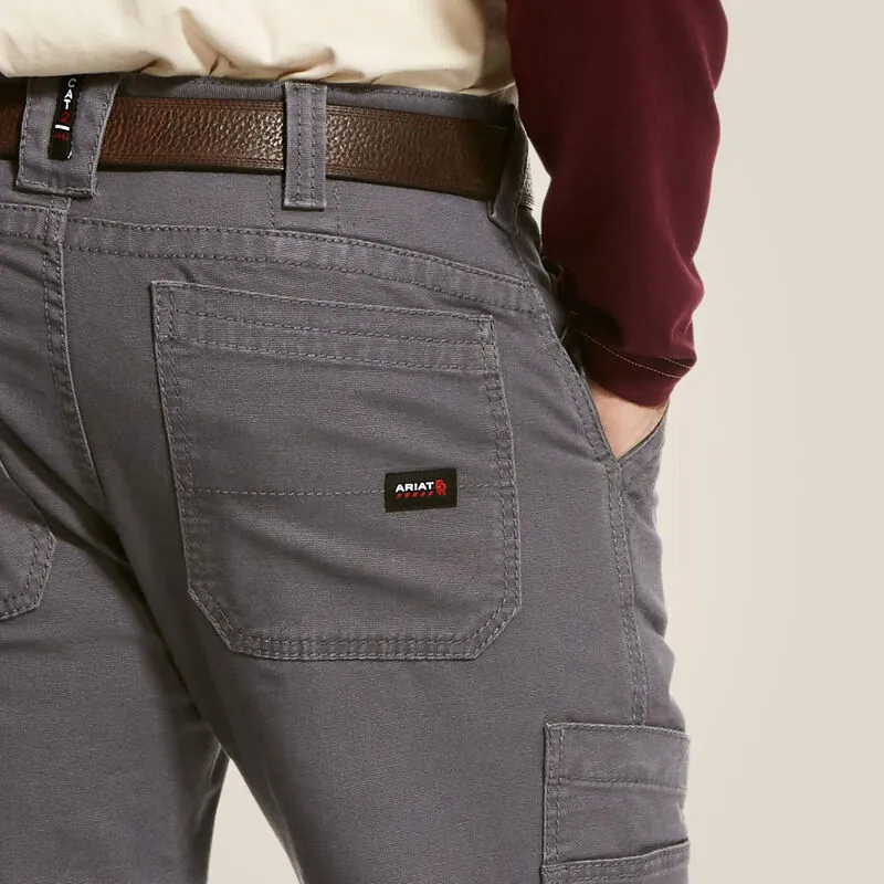 Ariat Men's Flame Resistant M5 Stretch DuraLight Canvas Straight Leg Pant Grey - 10027709