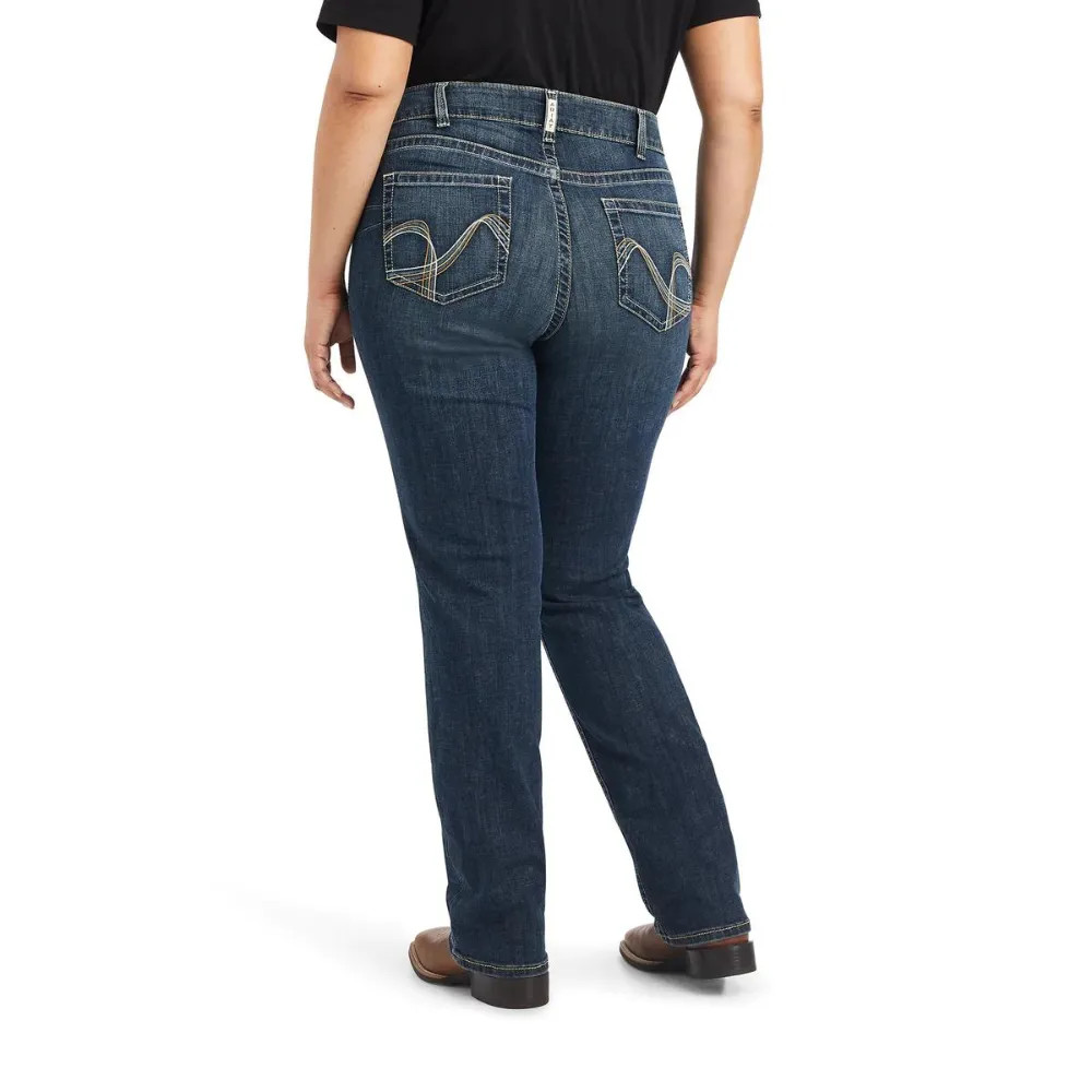 Ariat Womens REAL Mid Rise Straight Leg Freesia Jean