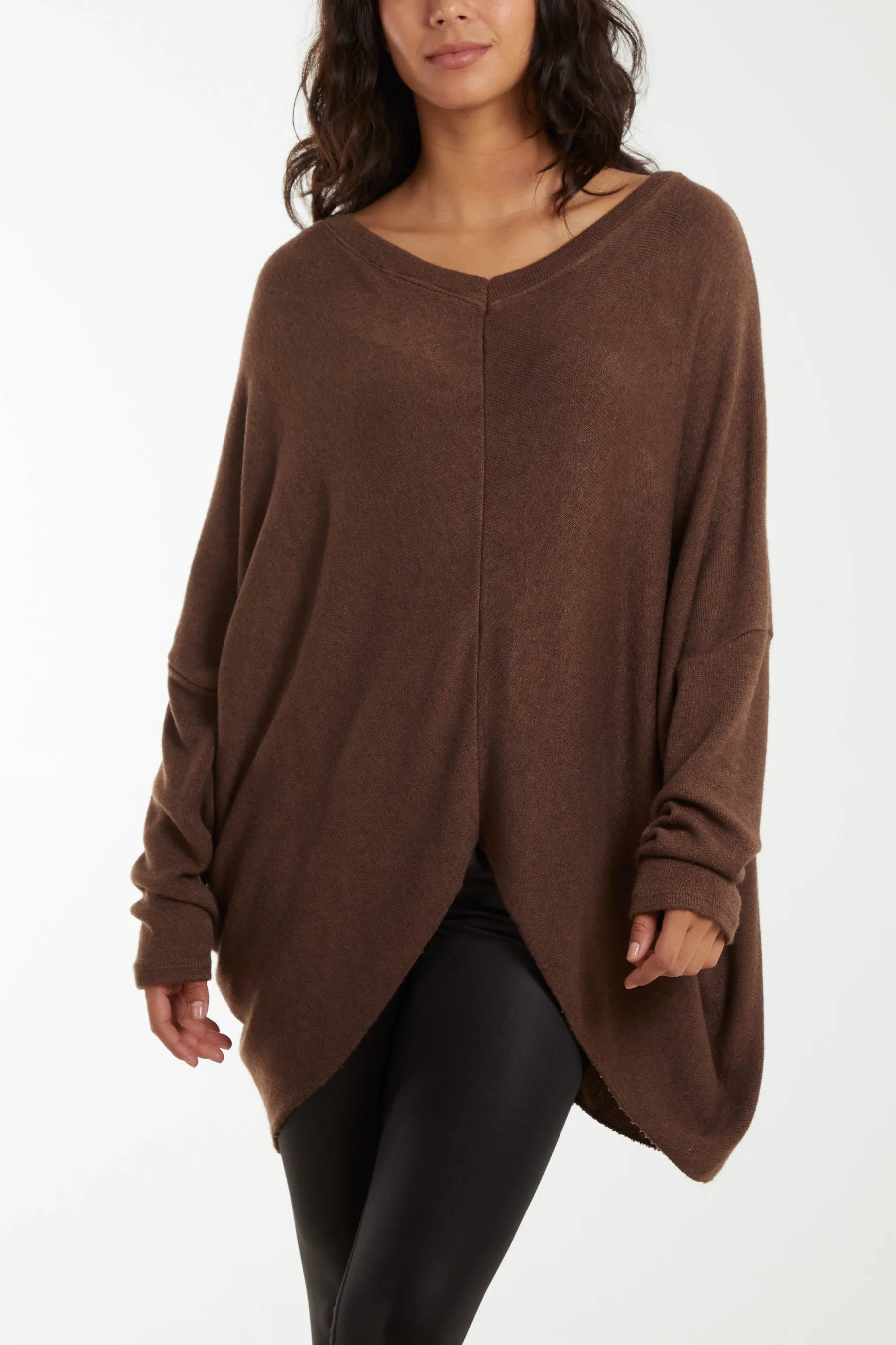 Asymmetric Hem Oversized Jumper