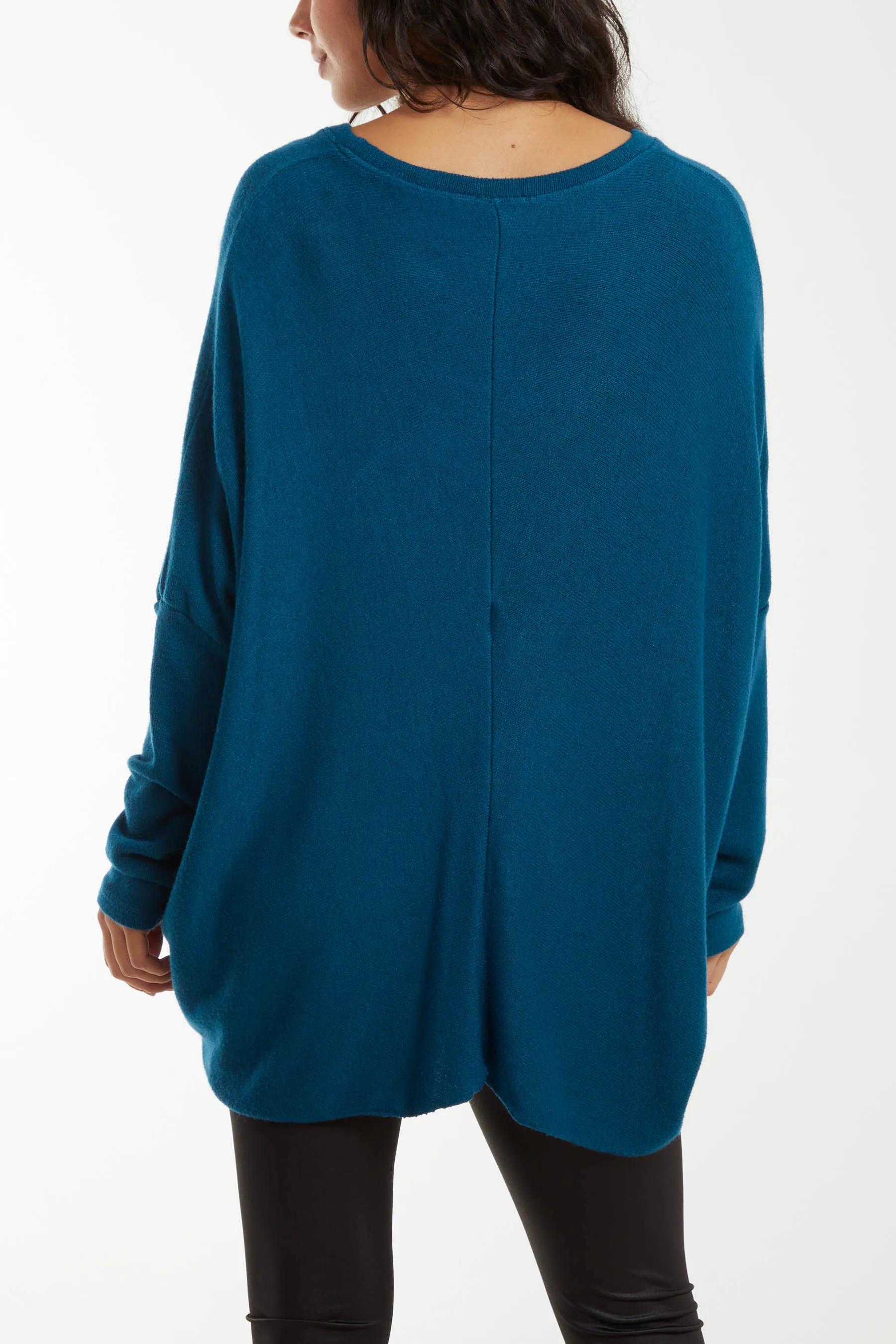 Asymmetric Hem Oversized Jumper
