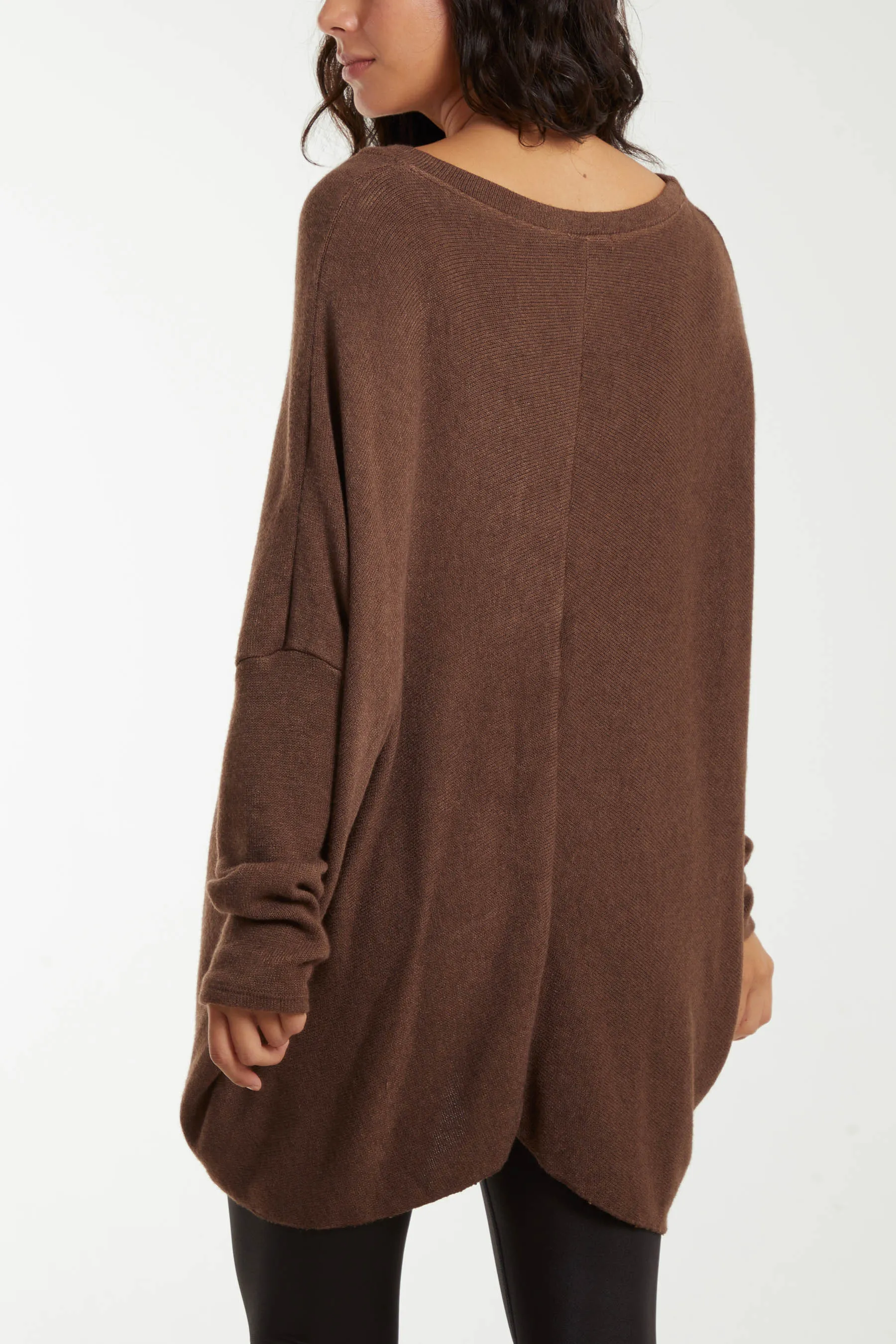 Asymmetric Hem Oversized Jumper