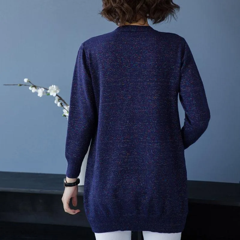 Autumn and Winter Loose Knit Sweater Mid-length Hedging Casual Bottoming Shirt Fashion All-match Female Sweater Skirt