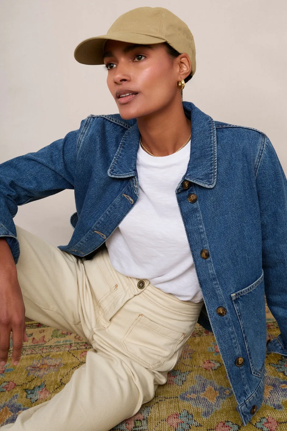 Aveline Denim Jacket - Mid Wash