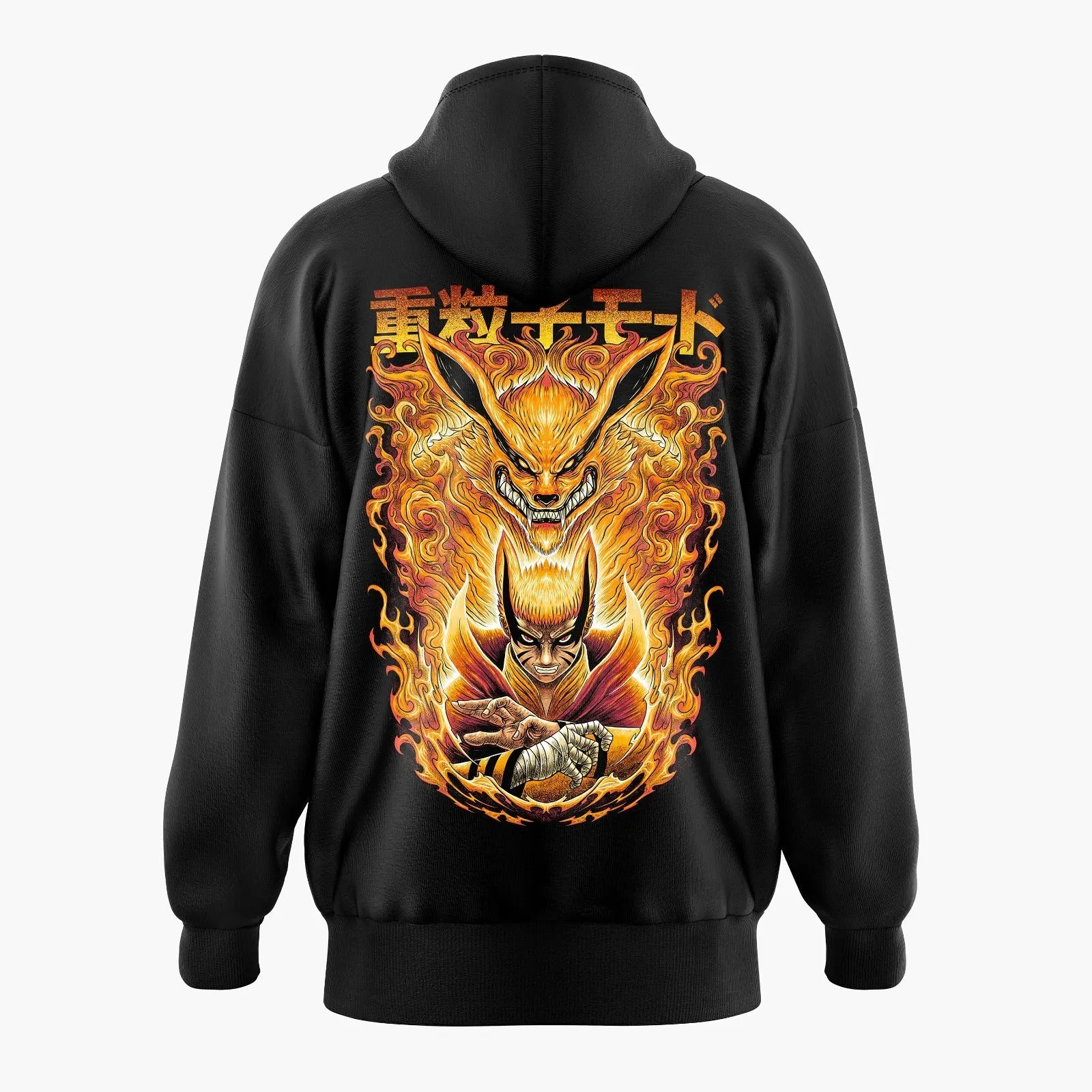 Awakened Fiery Naruto & Kurama Oversized Hoodie
