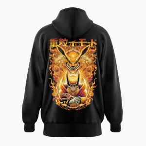 Awakened Fiery Naruto & Kurama Oversized Hoodie
