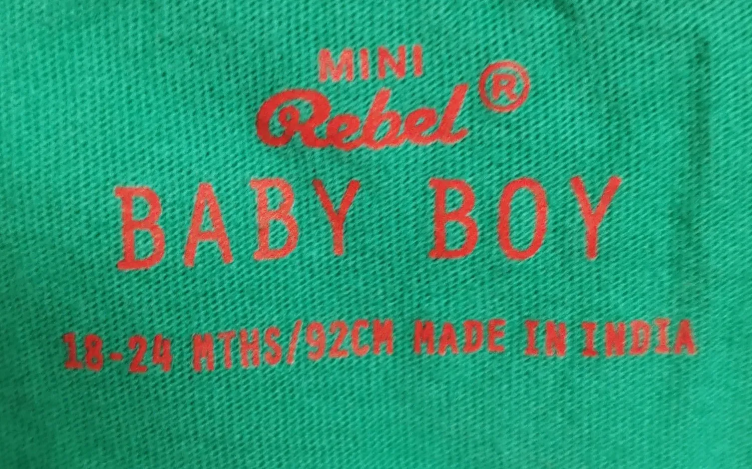 BABY BOY SIZE 18/24 MONTHS - MINI REBEL, Long sleeved, Graphic T-shirt EUC B31