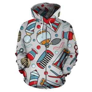 BARBER TOOLS ZIP-UP HOODIE