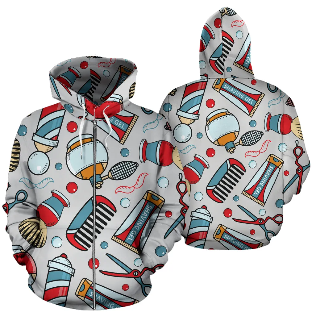 BARBER TOOLS ZIP-UP HOODIE
