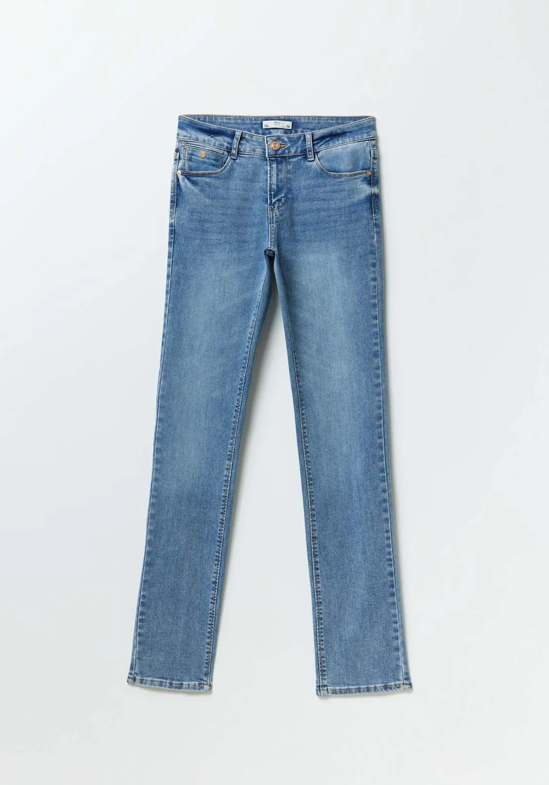 Basic straight-leg jeans - Medium Wash