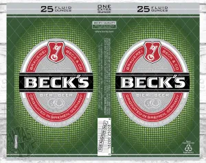 Beck's Beer Inspired Unofficial Logo Can Tumbler Wrap PNG File Printable