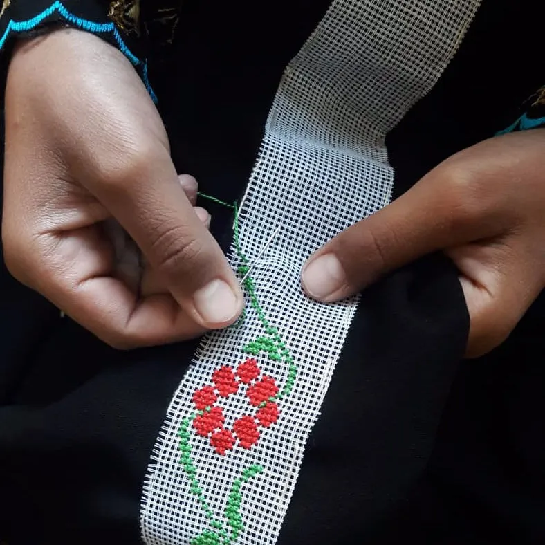 Bedouin Embroidery - Pillow Covers (14-1/2x15")